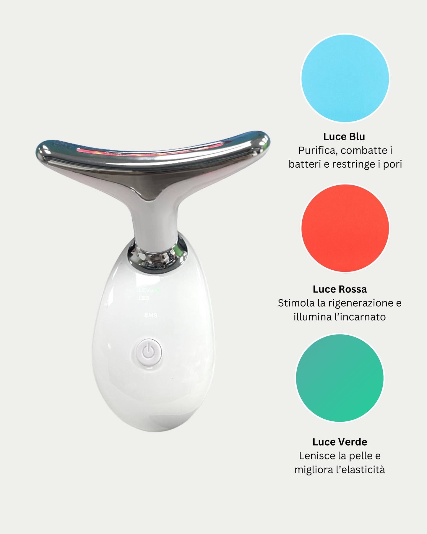 Massaggiatore Viso Luce LED